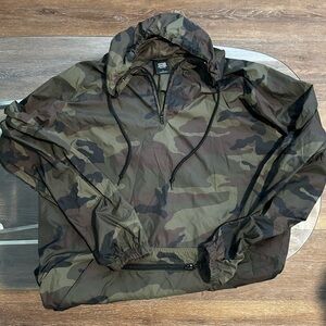 Obey Green and Brown Windbreaker Jacket